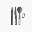 Set de couverts Sea to Summit Frontier UL Cutlery Set 3 Piece girs Aluminium Hard Anodised Grey