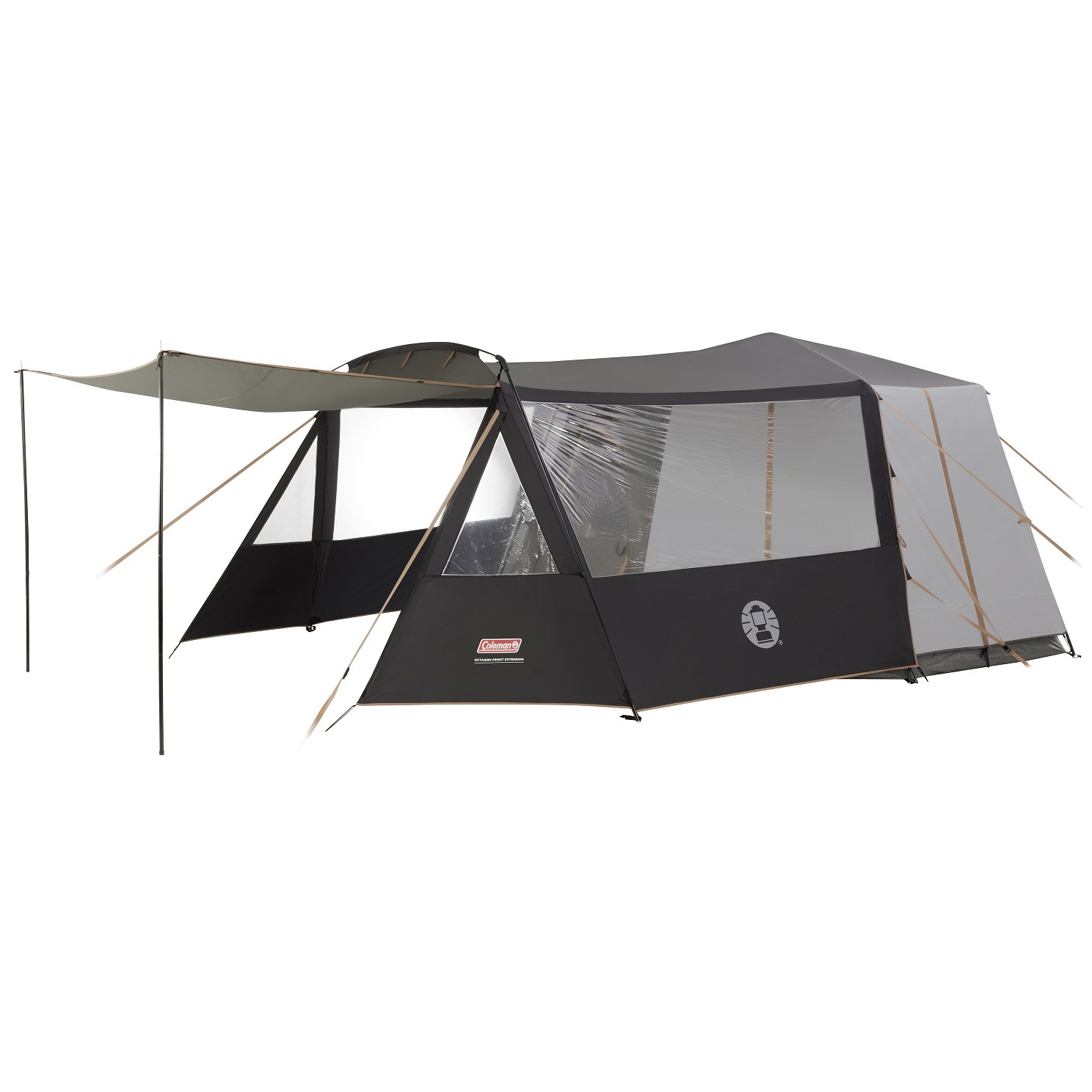 Abri De Camping Coleman Deluxe 4.5m - Auvent Carré Vert - Occasion