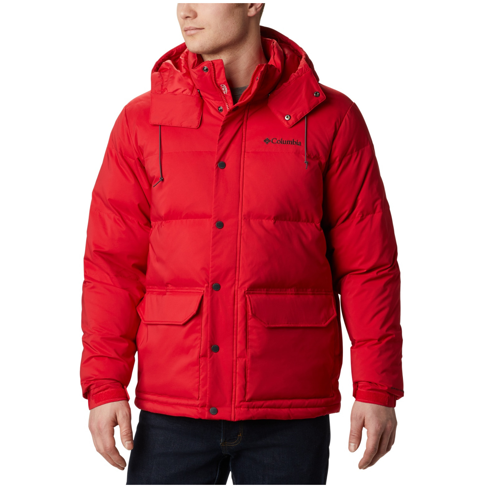 Columbia Down Rockfall Parka En Duvet, Ambre Foncé/Toile, S Homme