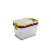 Boîte aliments Omada Sanaliving Box Set 3x 19x14x9cm/1,3L