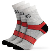 Chaussettes femme Warg Trail MID Wool 3-pack gris / rouge SvSedaCernoRedCerna