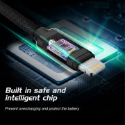 Câble données et chargement Swissten Textile USB-C / Lightning 2 m