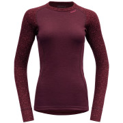 T-shirt fonctionnel femme Devold Duo Active Woman Shirt LS bordeau Port