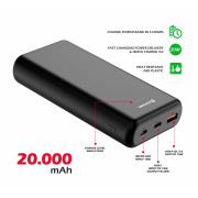 Banque d'énergie Swissten Power Line 20000 mAh