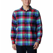 Chemise homme Columbia Cornell Woods™ Flannel Long Sleeve Shirt bleue / rouge Bright Aqua Buffalo Check