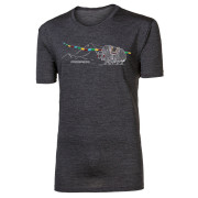 T-shirt fonctionnel homme Progress Hrutur Yak gris šedý melír