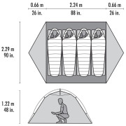 Tente de randonnée MSR Elixir 4 Tent
