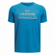 T-shirt enfant Under Armour Tech Split Wordmark SS-BLU bleu Blue