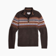 Chandail homme Royal Robins Arch Rock 1/4 Zip brun foncé Turkish Coffee Htr Kirkwood Pt