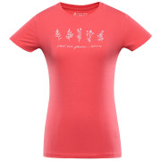 T-shirt femme Alpine Pro Norda rouge calypso coral