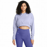 Sweat-shirt femme Under Armour Rival Terry OS Crop Crw bleu clair Celeste/White