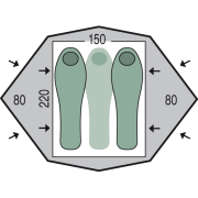 Tente de randonnée Pinguin Gemini 150