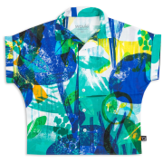 Chemise Wouki Hitode forest blue bleu Forest blue