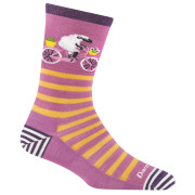 Chaussettes femme Darn Tough Animal Haus Crew rose / jaune lilac