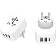 Adaptateur LifeVenture World to Europe Travel Adaptor + USB