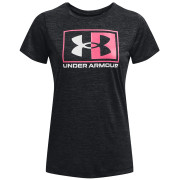 T-shirt femme Under Armour Tech Twist Box LU SSC vert Black / Jet Gray / White
