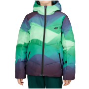 Veste d'hiver enfants 4F Technical Jacket M1278 bleu / vert Multicolour Allover