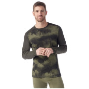 T-shirt fonctionnel homme Smartwool M Classic Thermal Merino Base Layer Crew Boxed vert / noir north woods foggy pines