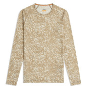 T-shirt fonctionnel femme Icebreaker Women M 200 Oasis LS Crewe Moss BloomAOP beige / blanc Cumin/Undyd/Aop