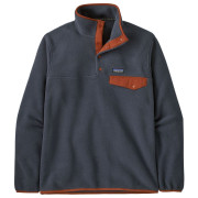 Sweat-shirt homme Patagonia M's LW Synch Snap-T P/O gris / bleu Smolder Blue w/Burnished Red