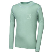 T-shirt fonctionnel enfant Sensor Merino DF Logo Up Basil Green vert clair Basil Green