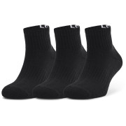 Chaussettes Under Armour Core QTR 3PK vert Black/White