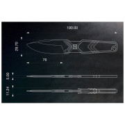 Couteau TB OUTDOOR Monobloc Knife Impact 127 Black Pvd G10