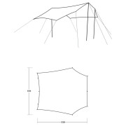 Auvent tente Outwell Canopy Tarp M