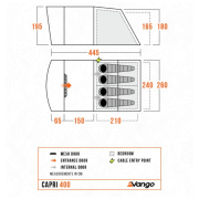 Tente familiale Vango Capri 400