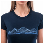 T-shirt fonctionnel femme Sensor Merino Active Pt Mountains Deep Blue