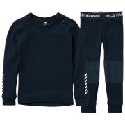 Ensemble fonctionnel enfant Helly Hansen K Lifa Merino Set Navy bleu foncé 596 Navy