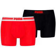 Caleçon homme Puma Everyday Placed Logo Boxer 2P noir / rouge Red / Black