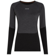 T-shirt fonctionnel femme Icebreaker Women Merino 200 Oasis+ LS Crewe noir Blk/Jtht/Und/Cb