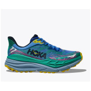 Chaussures de running hommes Hoka M Stinson 7 bleu / orange VIRTUAL BLUE / TECH GREEN