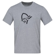 T-shirt homme Norrona 29 cotton viking T-shirt gris Grey Melange/Caviar Black
