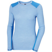 T-shirt fonctionnel femme Helly Hansen W Lifa Merino Midweight Crew bleu clair Bright Blue