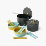 Set de vaisselle Sea to Summit Frontier UL Two Pot Cook Set 4P 14 Piece gris / bleu