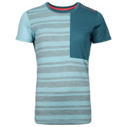 T-shirt fonctionnel femme Ortovox W's 185 Rock'n'Wool Short Sleeve W bleu clair Ice Waterfall