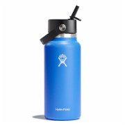 Bouteille isotherme Hydro Flask Wide Flex Straw Cap 32 oz bleu / gris cascade