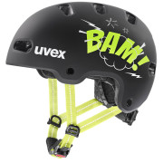Casque vélo enfant Uvex Kid 4 Style noir / jaune bam black - lime matt