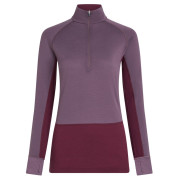 T-shirt fonctionnel femme Icebreaker Women Mer 200 ZoneKnit LS Half Zip violet Dkber/Greplu/Cb