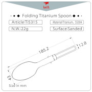 Cuillère Keith Titanium Folding Titanium Spoon