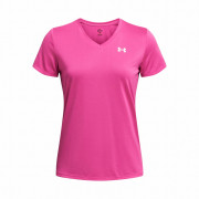 T-shirt fonctionnel femme Under Armour Tech SSV - Solid rose RebelPink/White