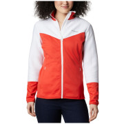 Sweat-shirt femme Columbia Roffe Ridge II Full Zip rouge / blanc BoldOrangeWhite