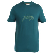 T-shirt homme Icebreaker Men Merino 150 Tech Lite III SS Tee Icebreaker Ewe Bound vert - bleu Fathom Grn