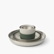 Set de vaisselle Sea to Summit Detour Stainless Steel Collapsible Dinnerware Set 6 Piece