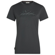 T-shirt femme Icebreaker Women Merino 150 Tech Lite SS Tee Sparkling Stars gris foncé Obsidian