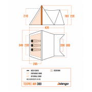Tente familiale Vango Teepee Air 300