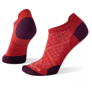 Chaussettes Smartwool Run Zero Cushion Low Ankle rouge pomegranate