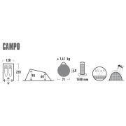 Tente pop up High Peak Campo